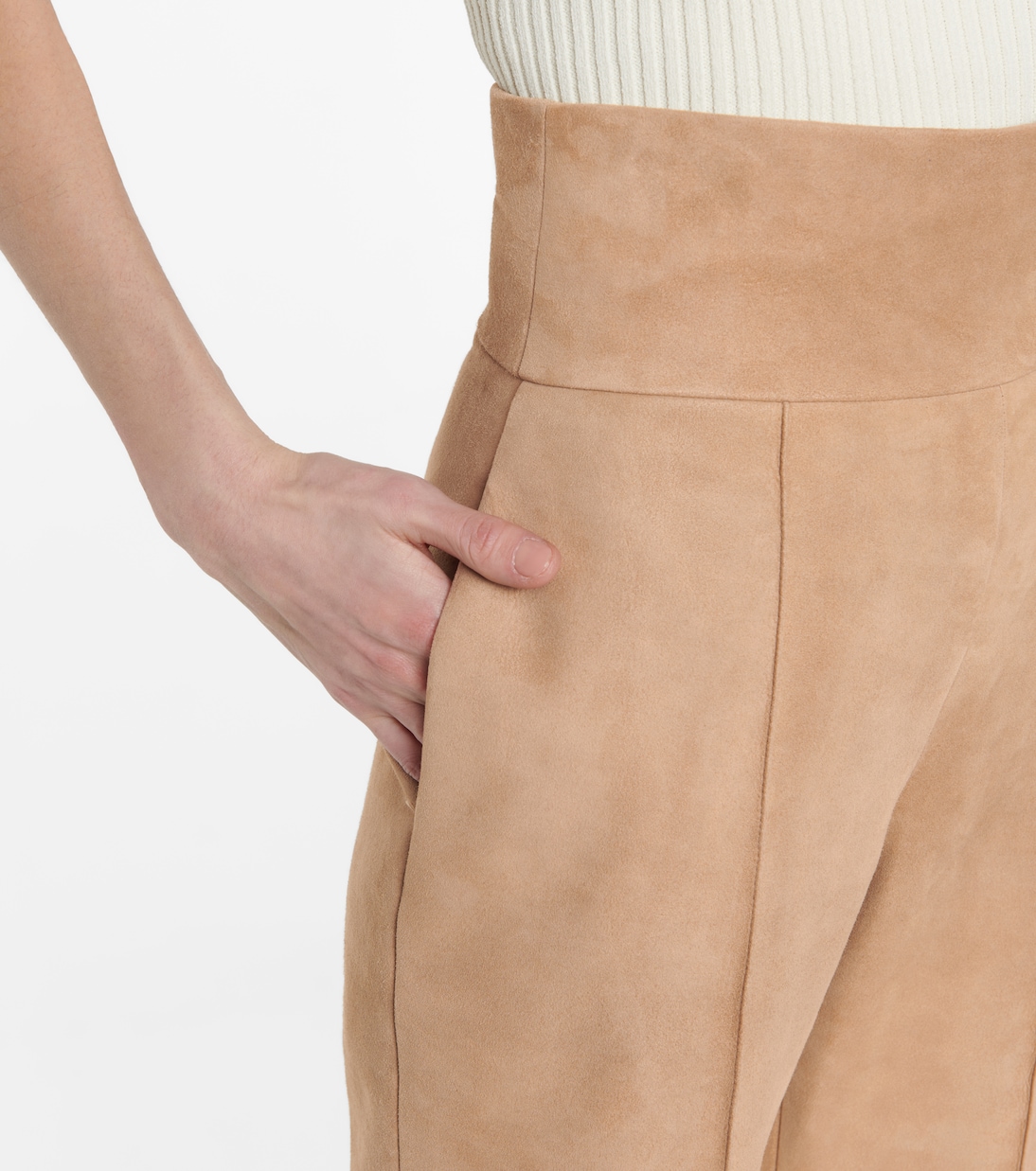 High-rise suede pants | Alexandre Vauthier