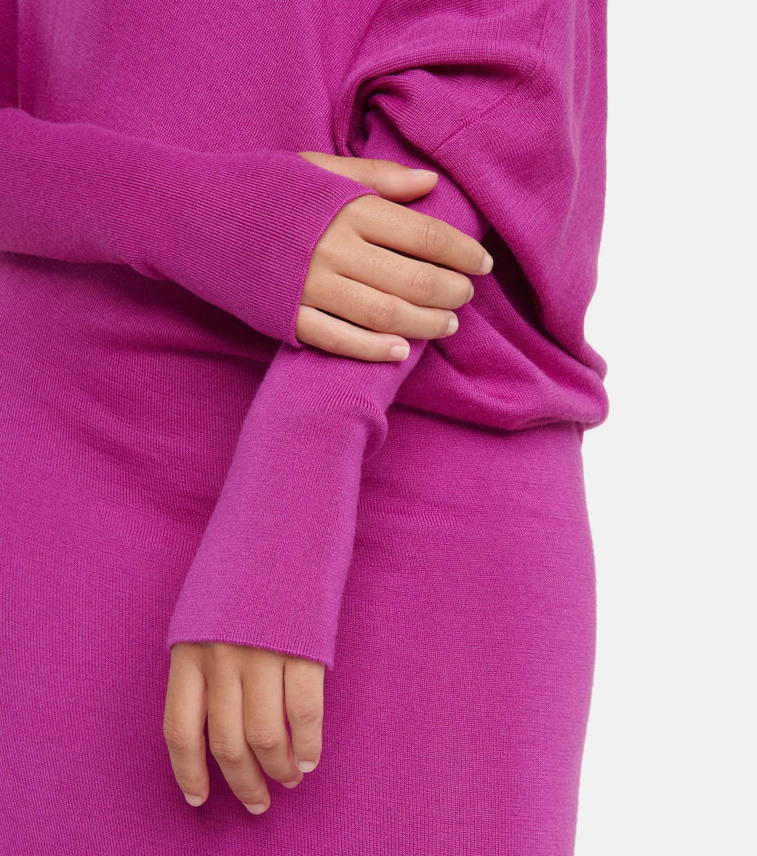 One-shoulder cashmere and silk midi dress | Tom Ford