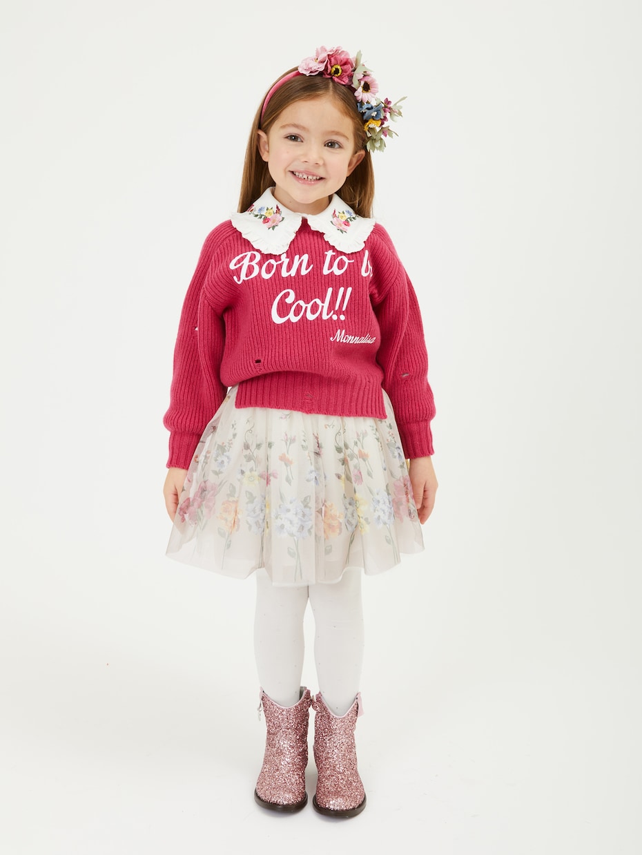 Intarsia wool sweater | Monnalisa