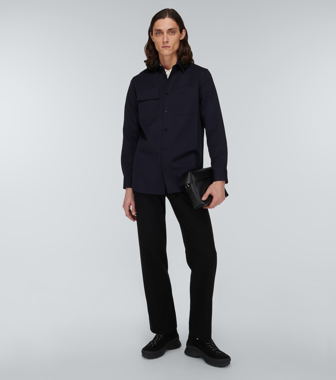 Camisa en gabardina de lana | Jil Sander