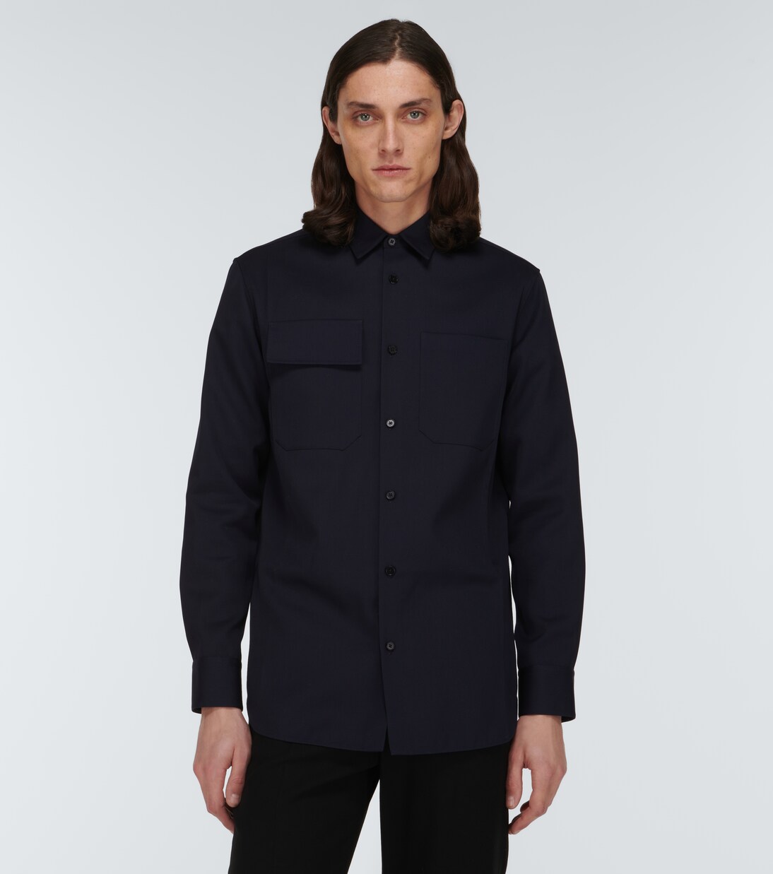Camisa en gabardina de lana | Jil Sander