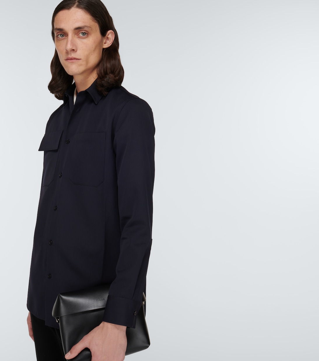 Camisa en gabardina de lana | Jil Sander