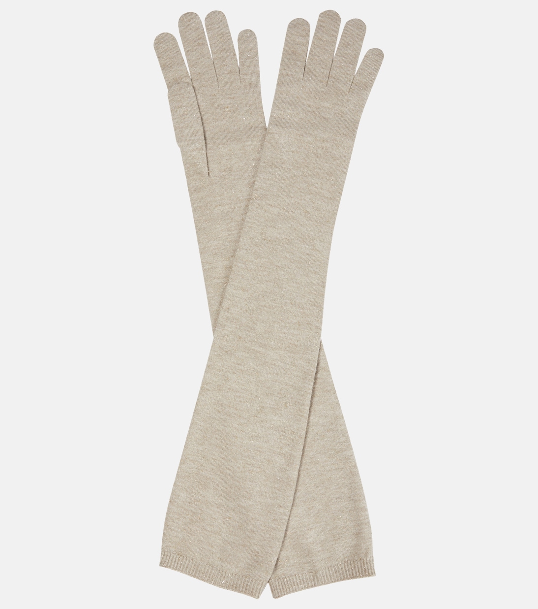 Guanti in cashmere e lamé | Brunello Cucinelli