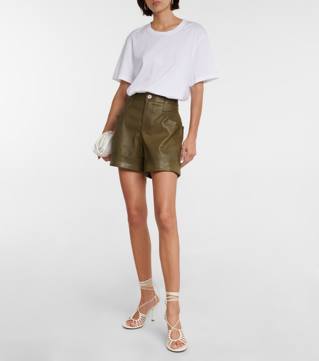 Tuco high-rise leather shorts | Stouls