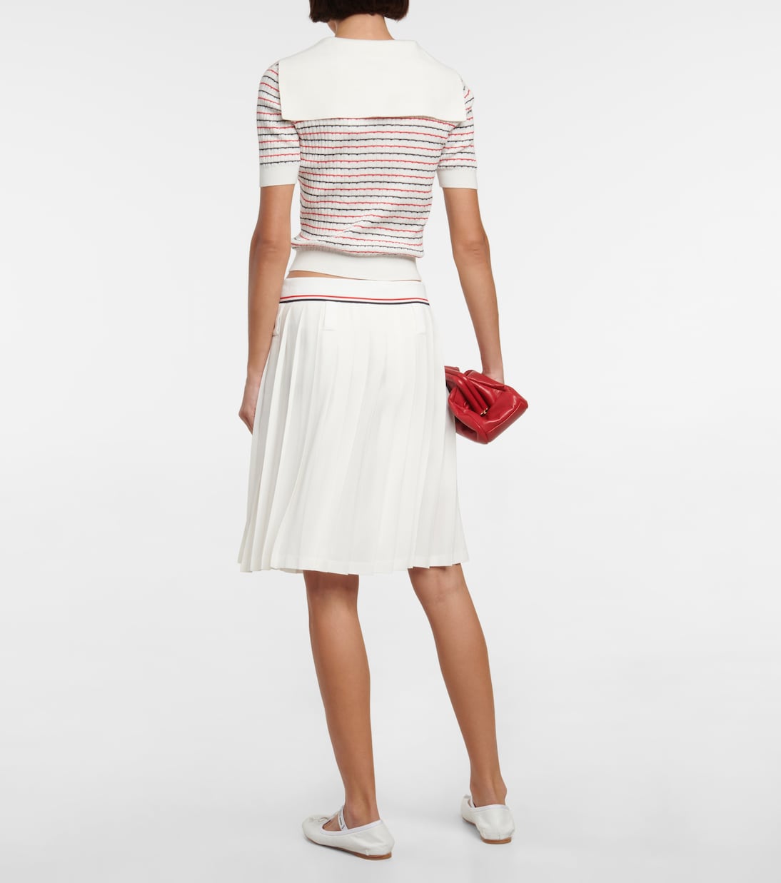 Gonna plissé in sablé | Miu Miu