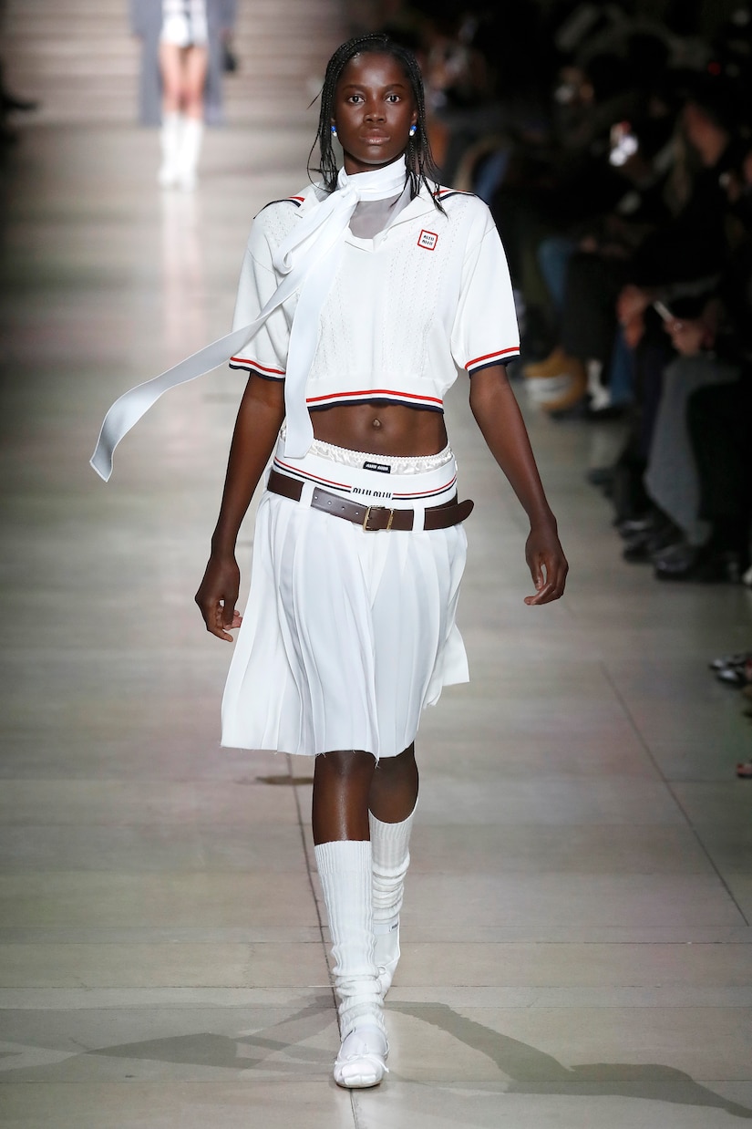 Gonna plissé in sablé | Miu Miu