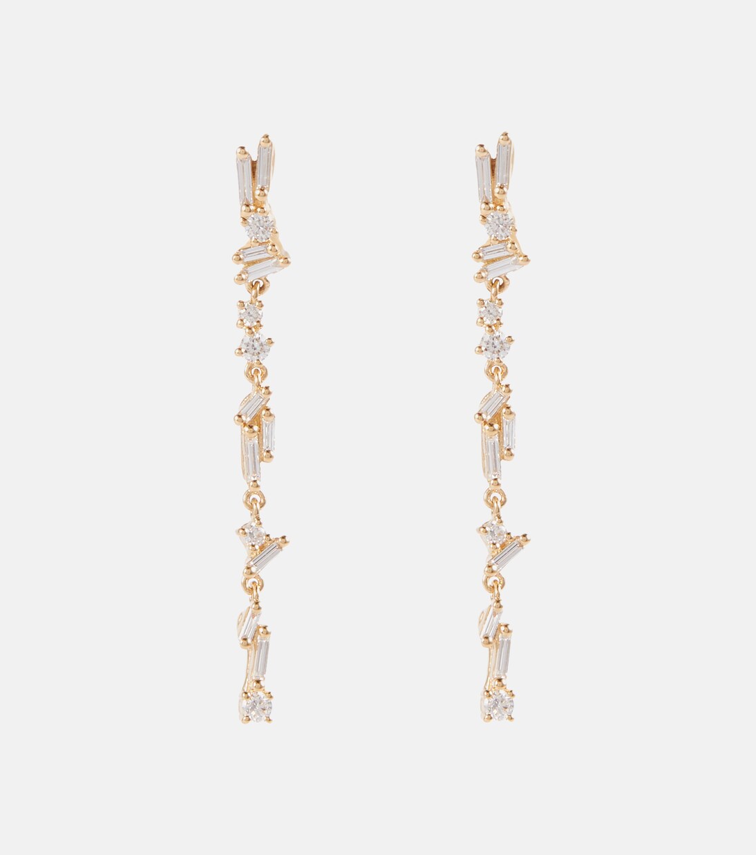 Boucles d'oreilles Iva en or 18 ct et diamants | Suzanne Kalan