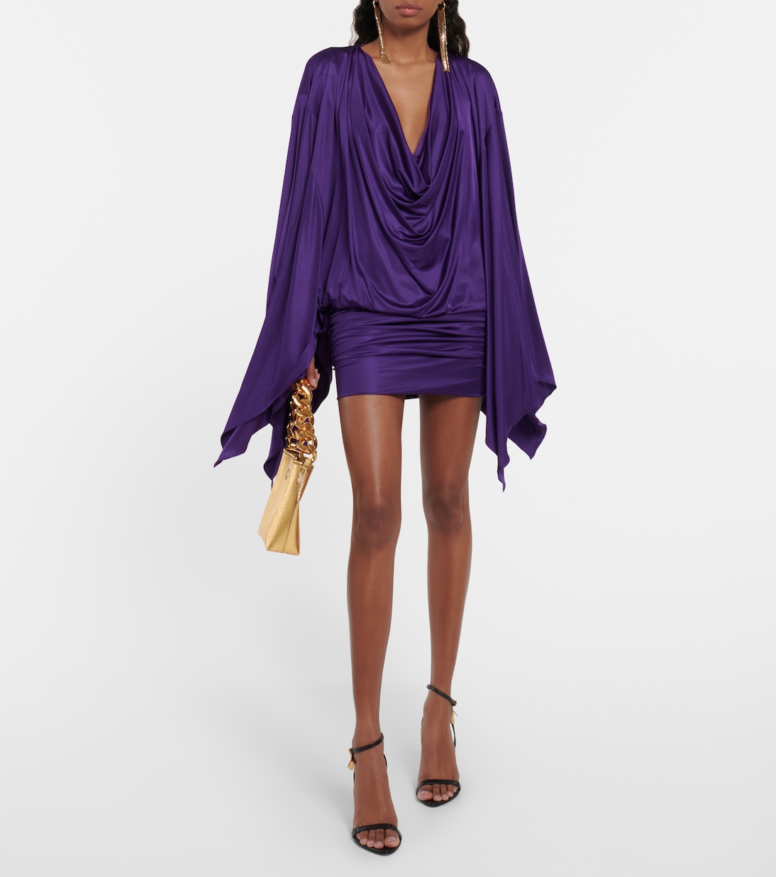 Cowl-neck satin minidress | Tom Ford