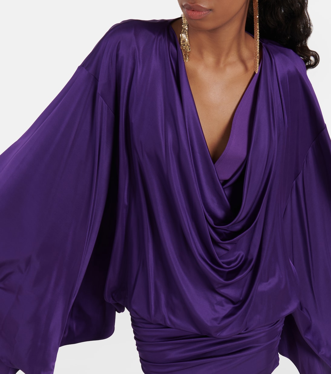 Cowl-neck satin minidress | Tom Ford