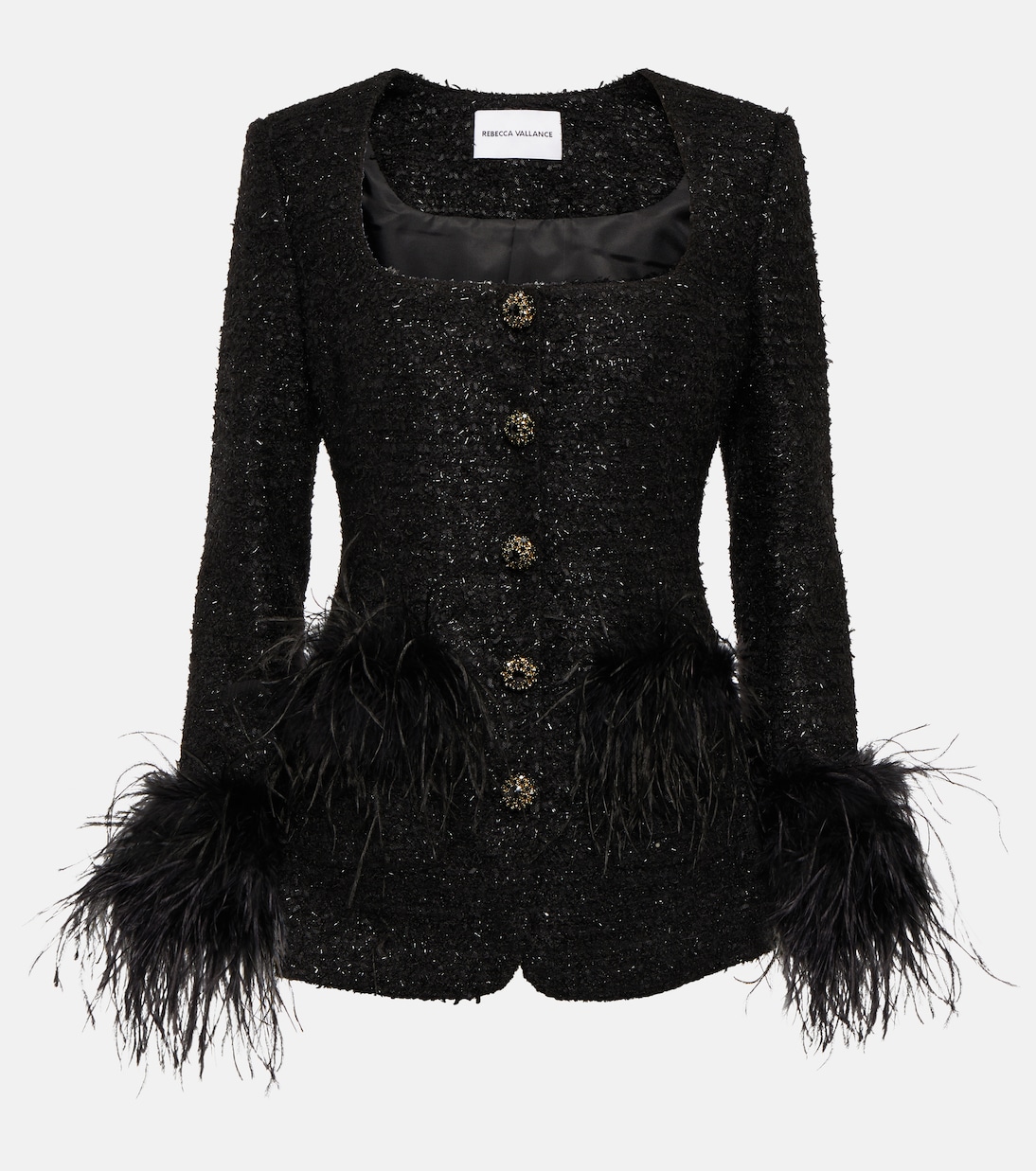 Jourdan feather-trimmed jacket | Rebecca Vallance