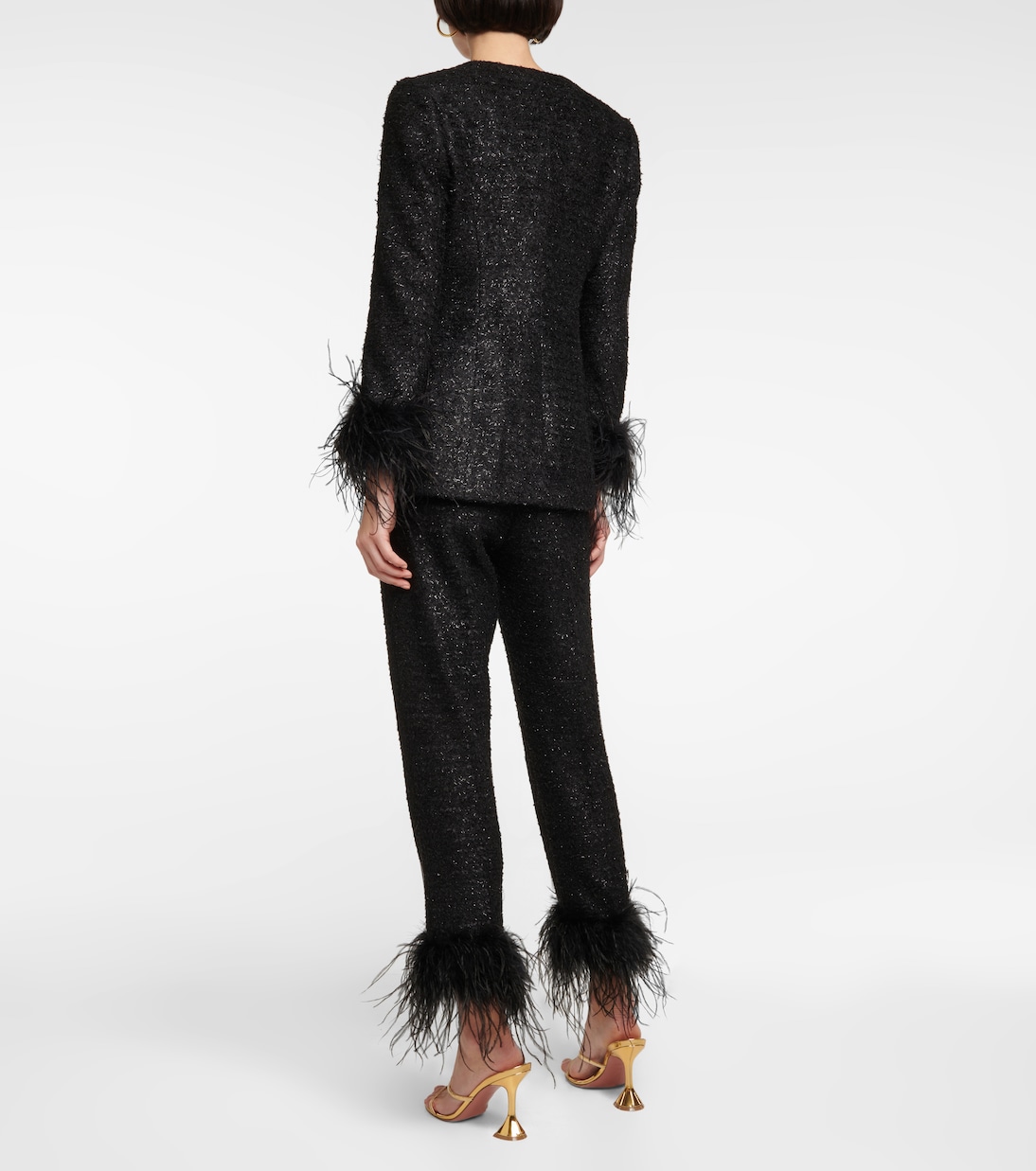Jourdan feather-trimmed jacket | Rebecca Vallance