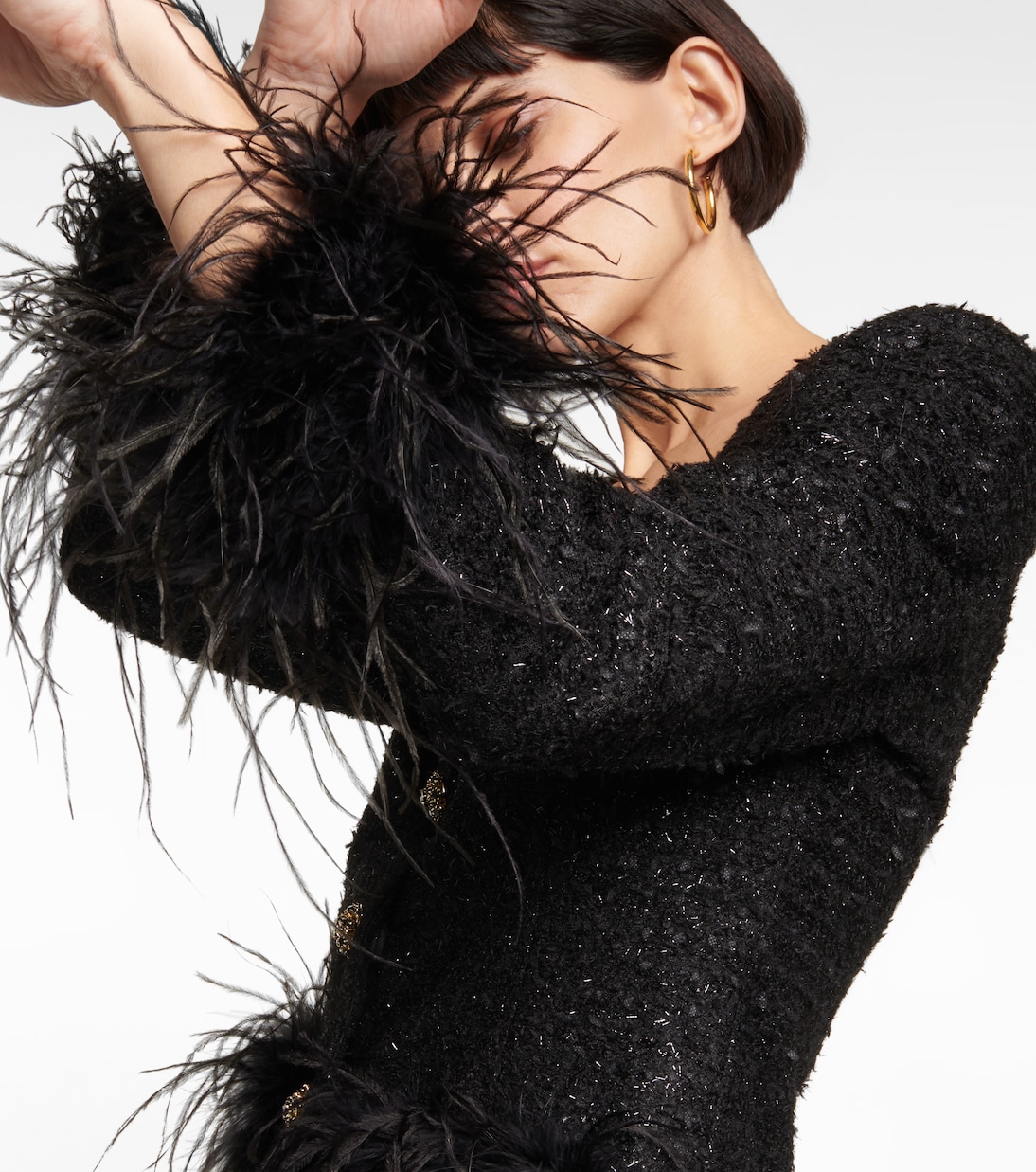 Jourdan feather-trimmed jacket | Rebecca Vallance