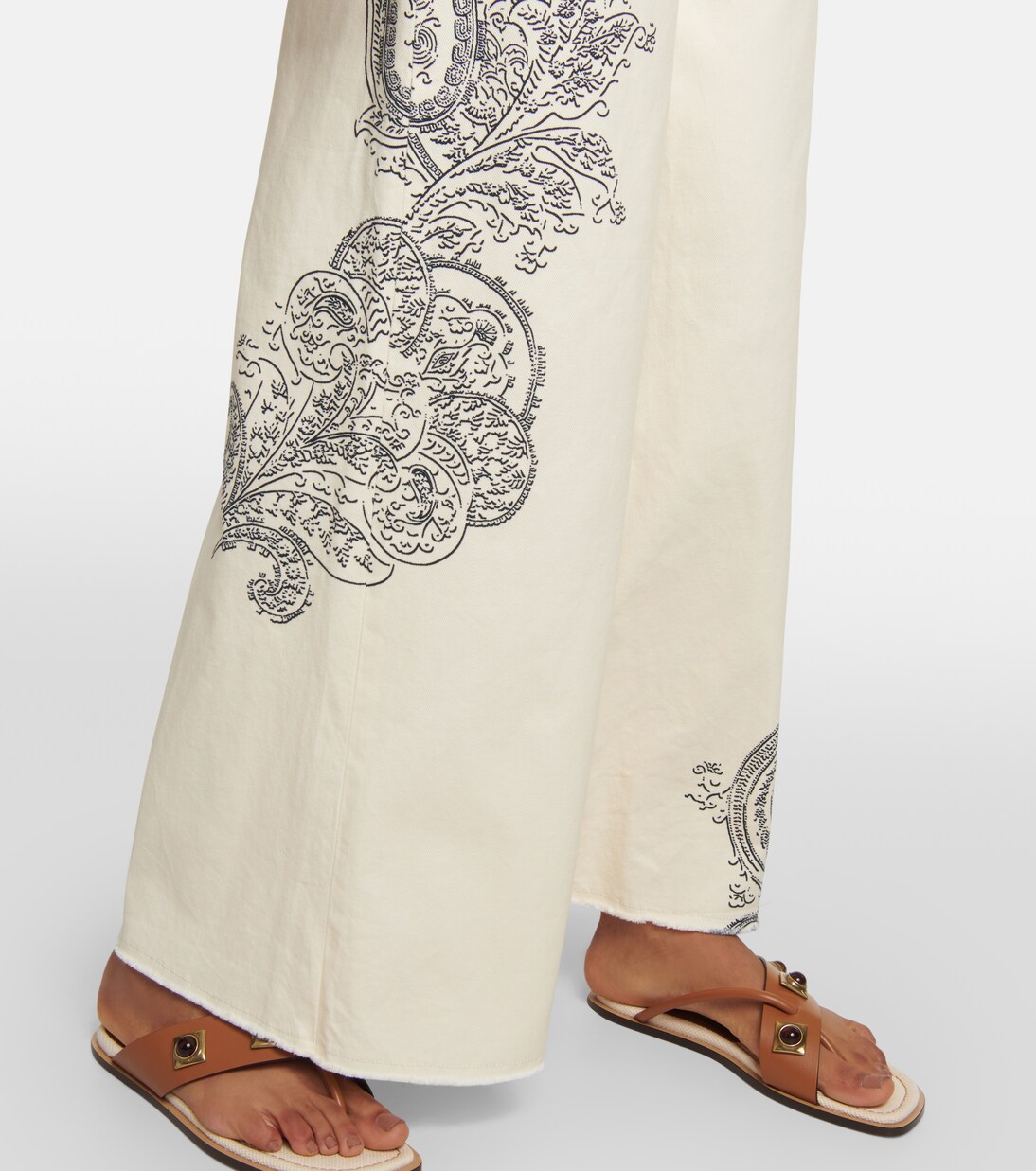Paisley high-rise wide-leg jeans | Etro