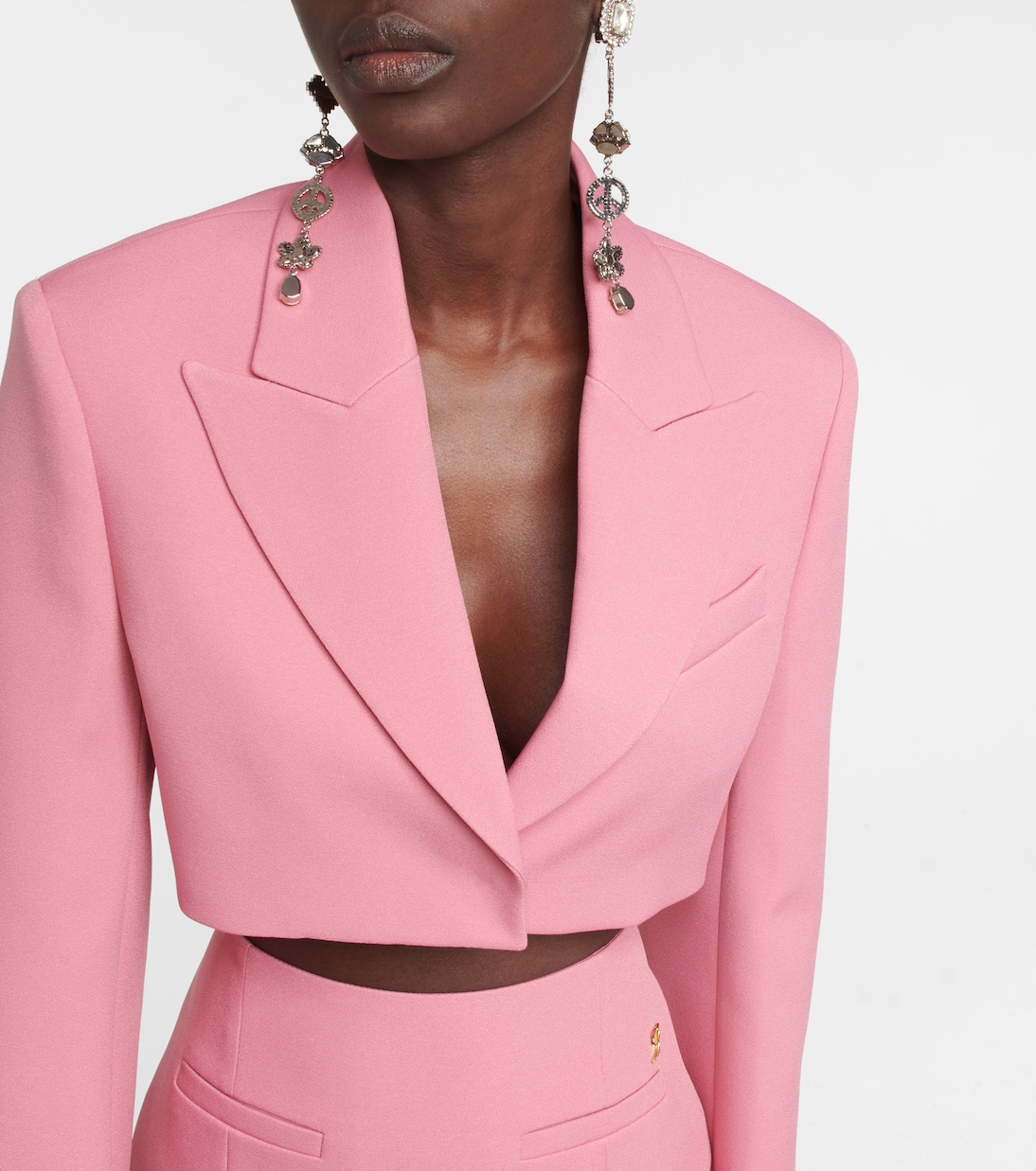 Blazer cropped in crêpe | Blumarine