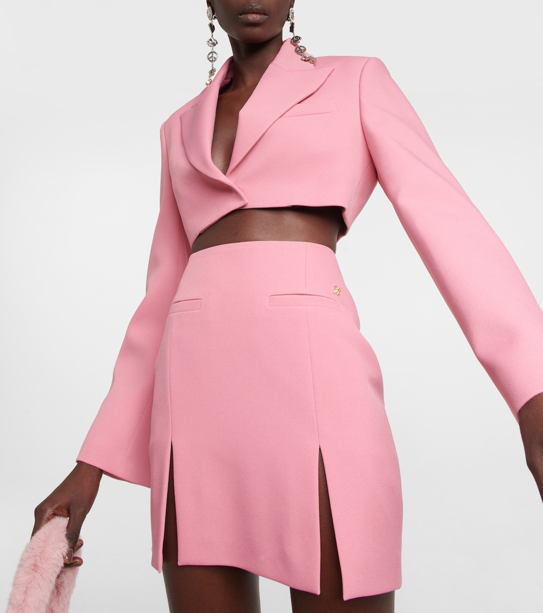 Blazer cropped in crêpe | Blumarine