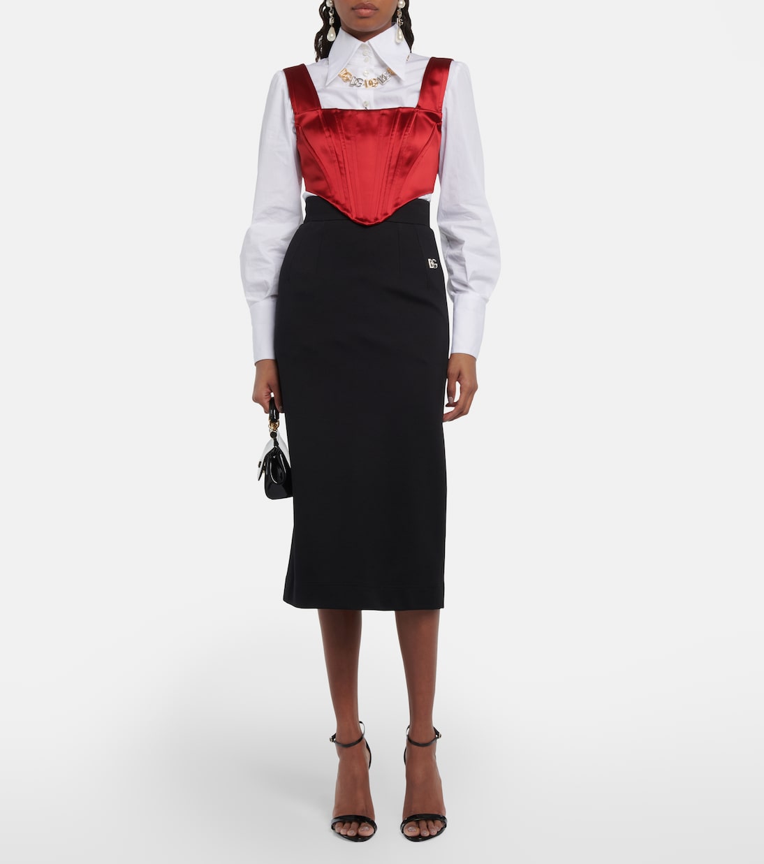 Falda midi de tubo de jersey | Dolce&Gabbana