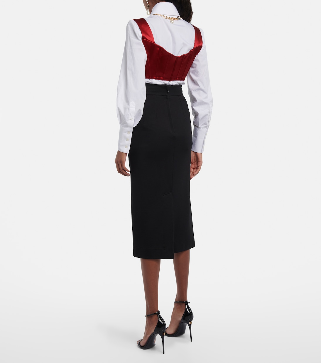 Falda midi de tubo de jersey | Dolce&Gabbana