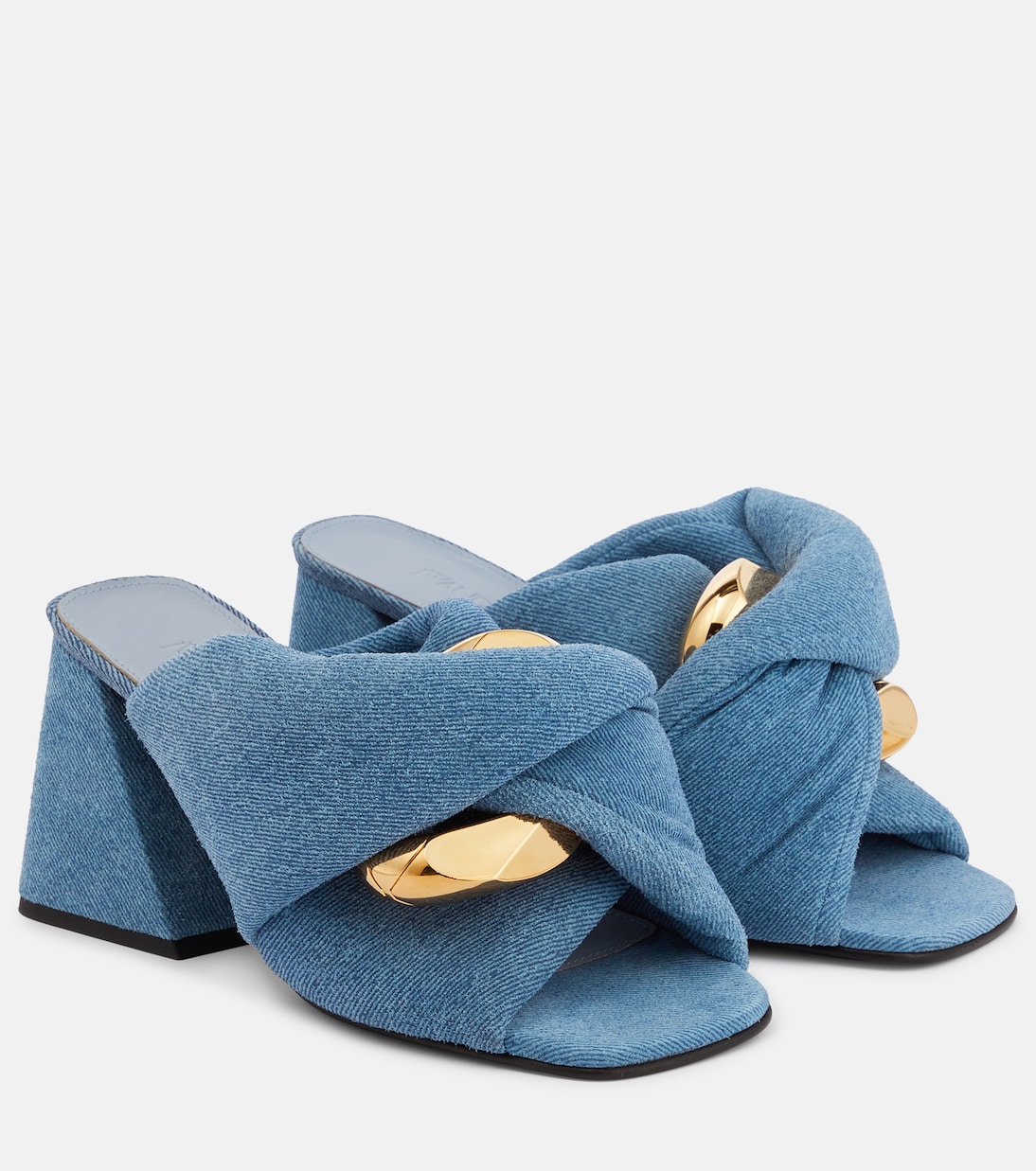 Mules in denim con catena | JW Anderson