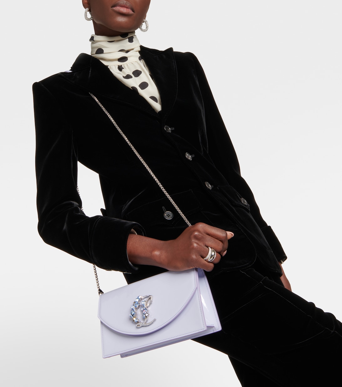 Loubi54 patent leather clutch | Christian Louboutin