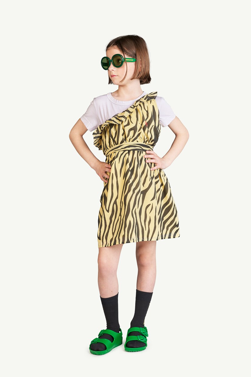 Printed one-shoulder cotton dress | The Animals Observatory