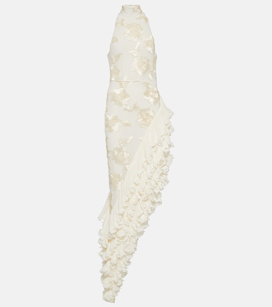 Asymmetric appliqué midi dress | Rotate