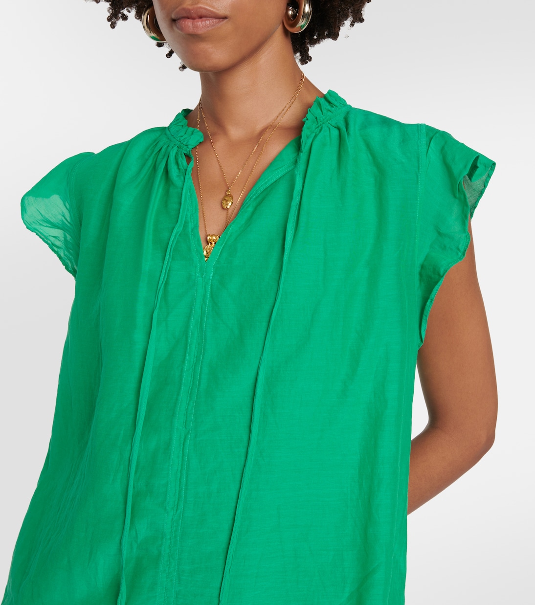 Top Melanie in voile di cotone e seta | Velvet