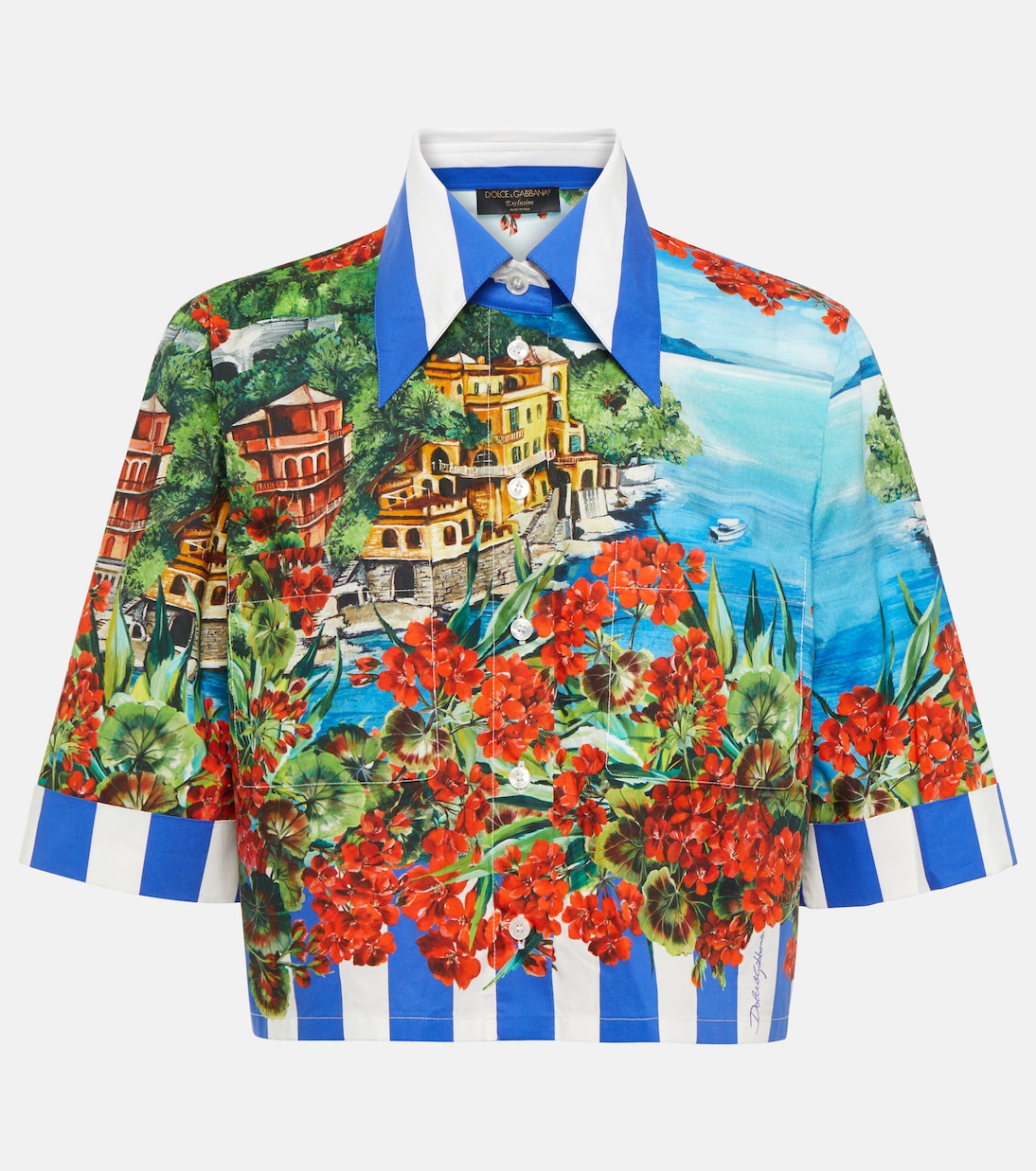 Portofino camisa en popelín de algodón | Dolce&Gabbana
