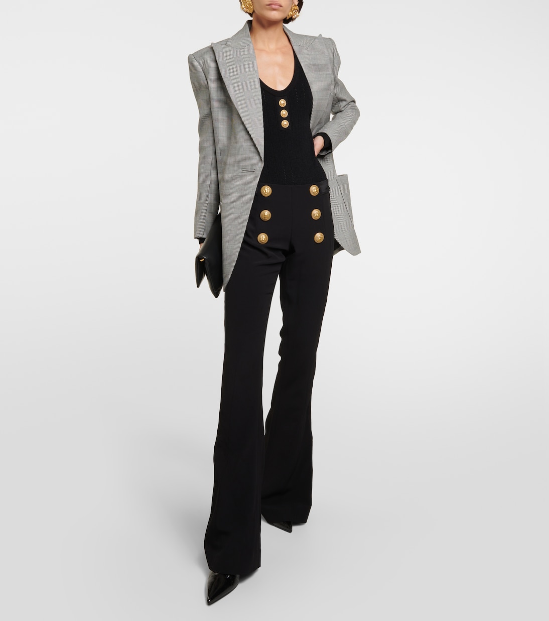 Pantaloni flared a vita bassa | Balmain