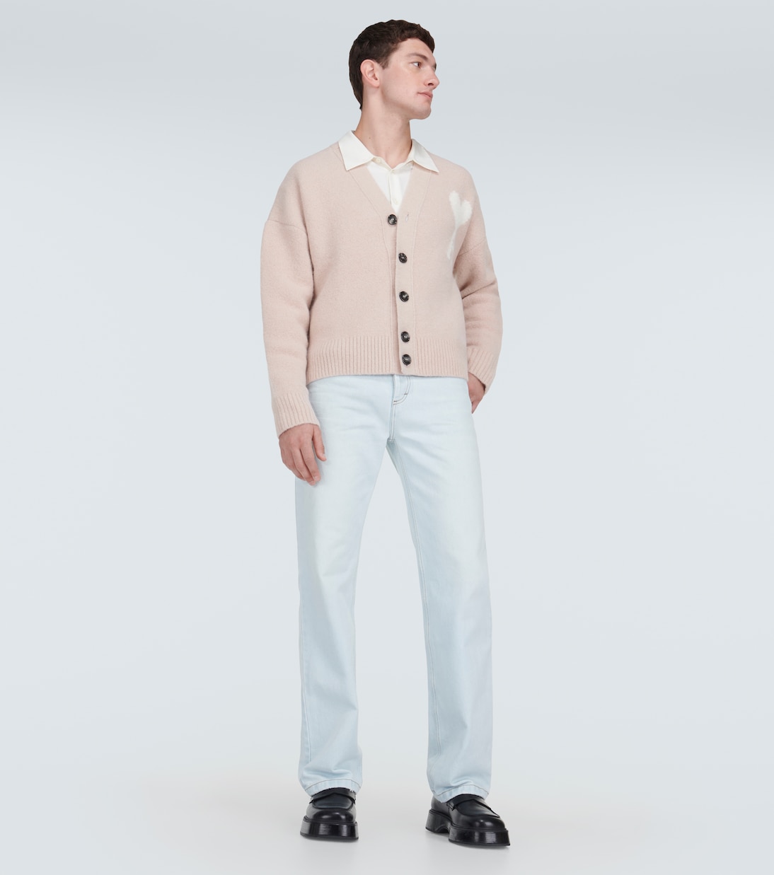 Jeans in denim a vita normale | Ami Paris