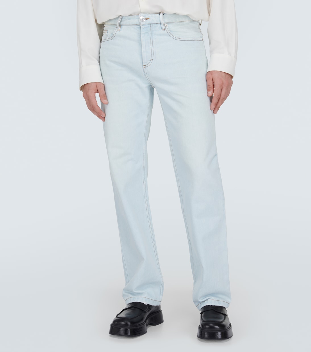 Jeans in denim a vita normale | Ami Paris