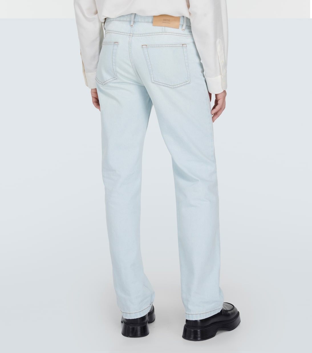 Jeans in denim a vita normale | Ami Paris