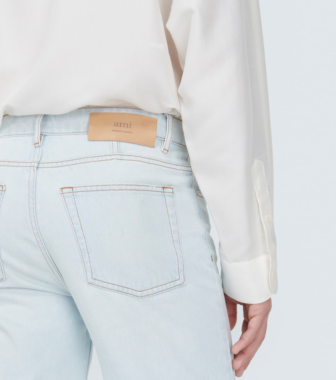 Jeans in denim a vita normale | Ami Paris