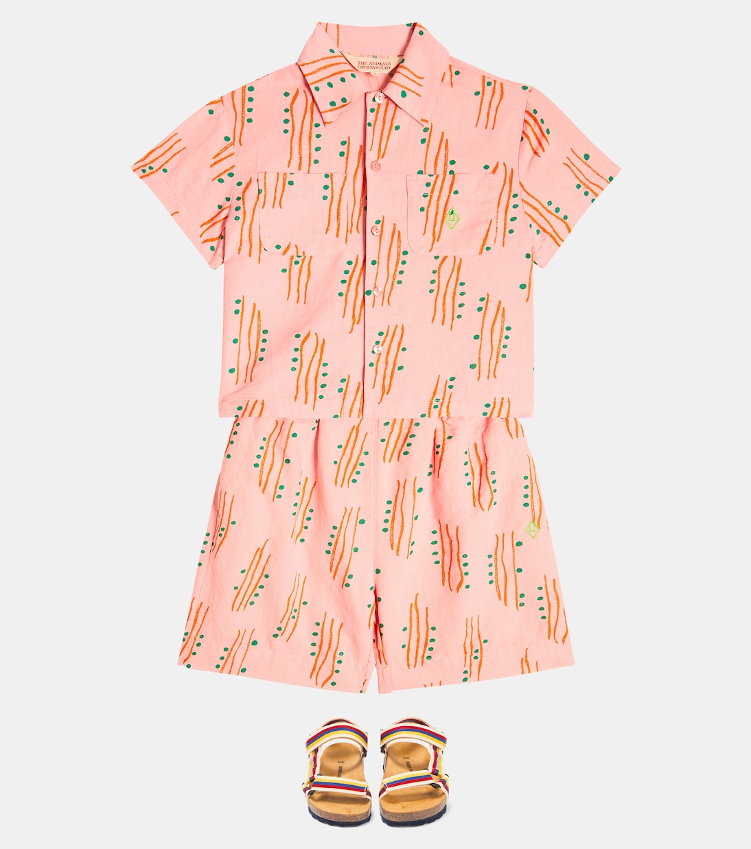 Camicia in lino e cotone con stampa | The Animals Observatory