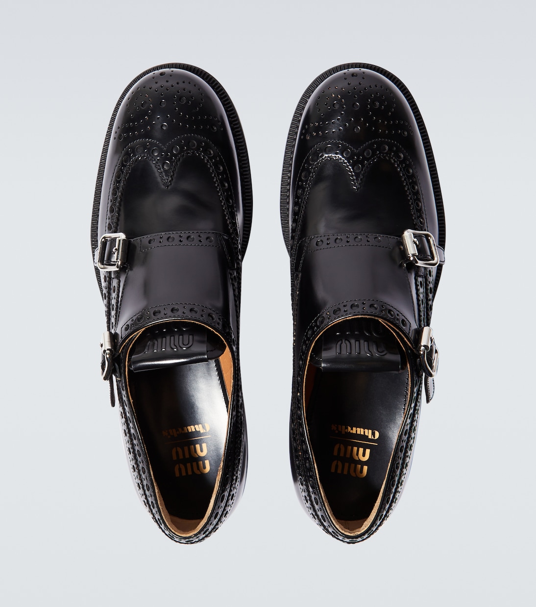 X Church's Monkstrap-Schuhe aus Leder | Miu Miu
