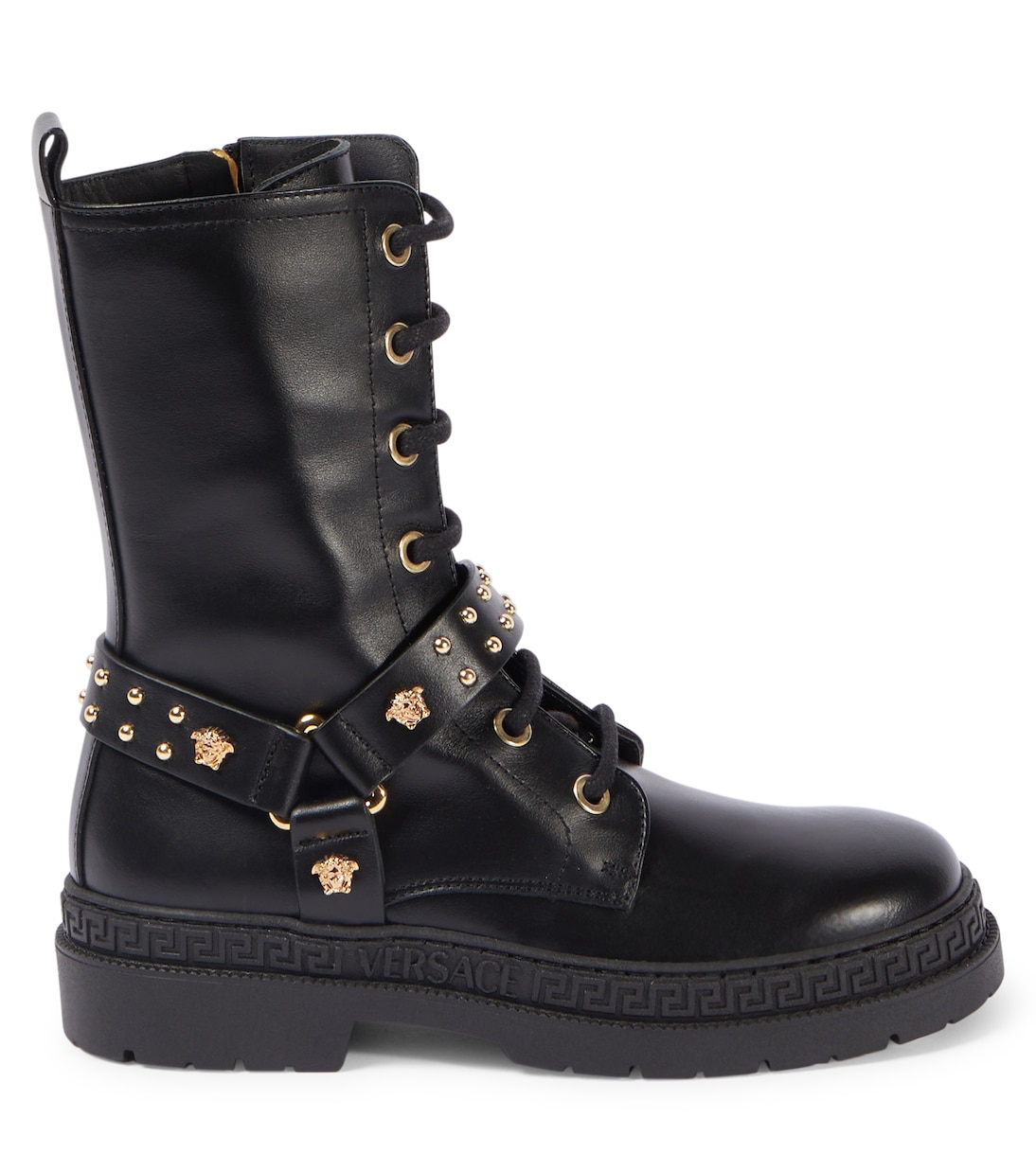 Stivali stringati Medusa in pelle | Versace Kids