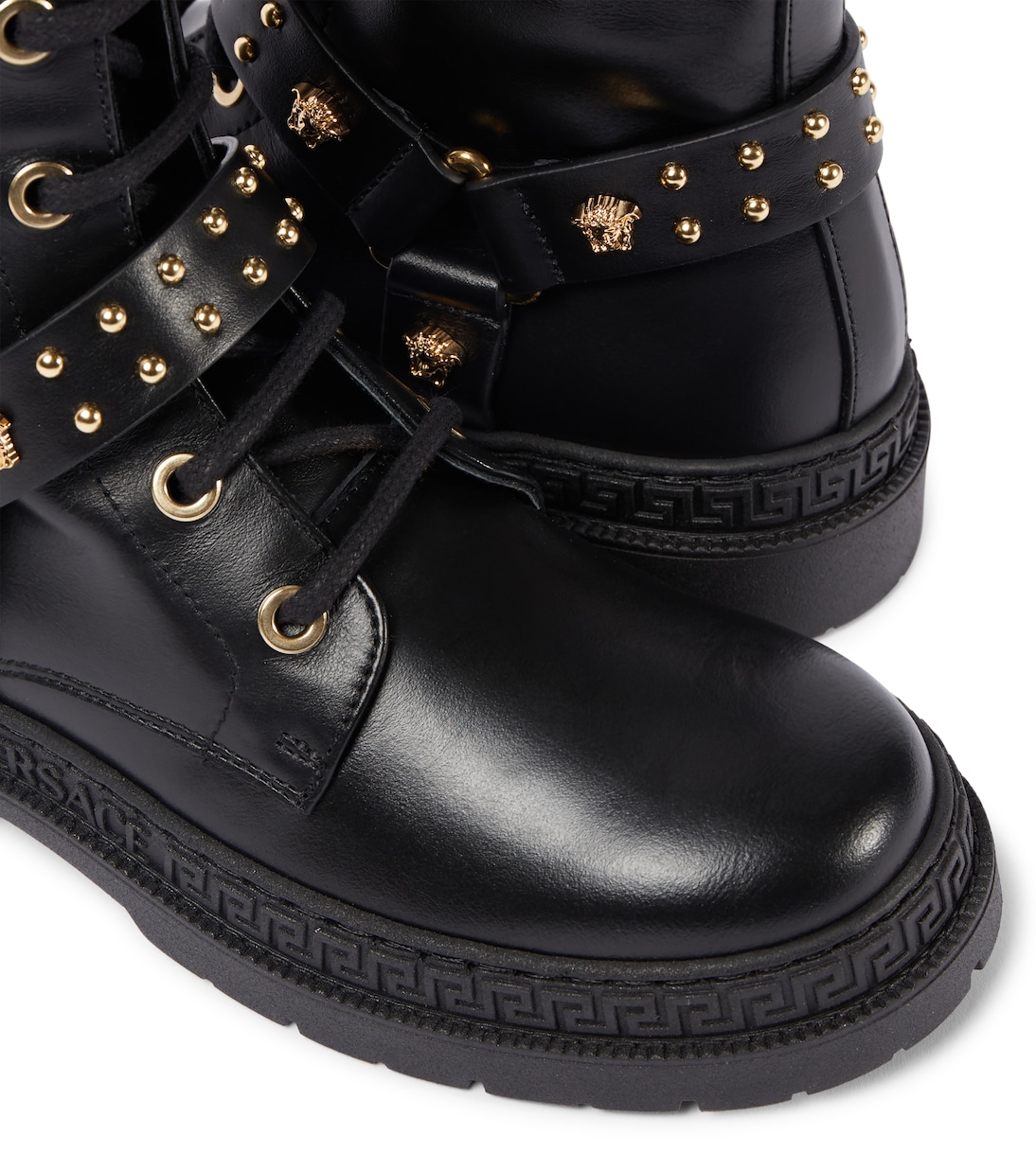 Stivali stringati Medusa in pelle | Versace Kids