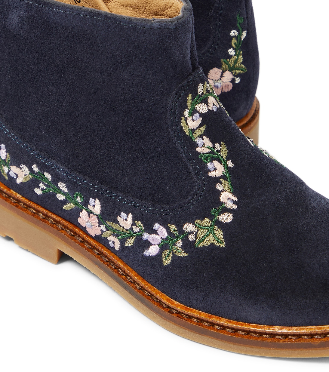 Bottes Sister Brodi brodées en daim | Pom d'Api