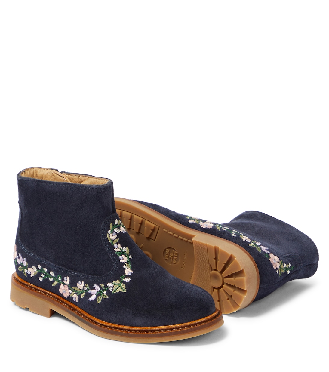 Bottes Sister Brodi brodées en daim | Pom d'Api