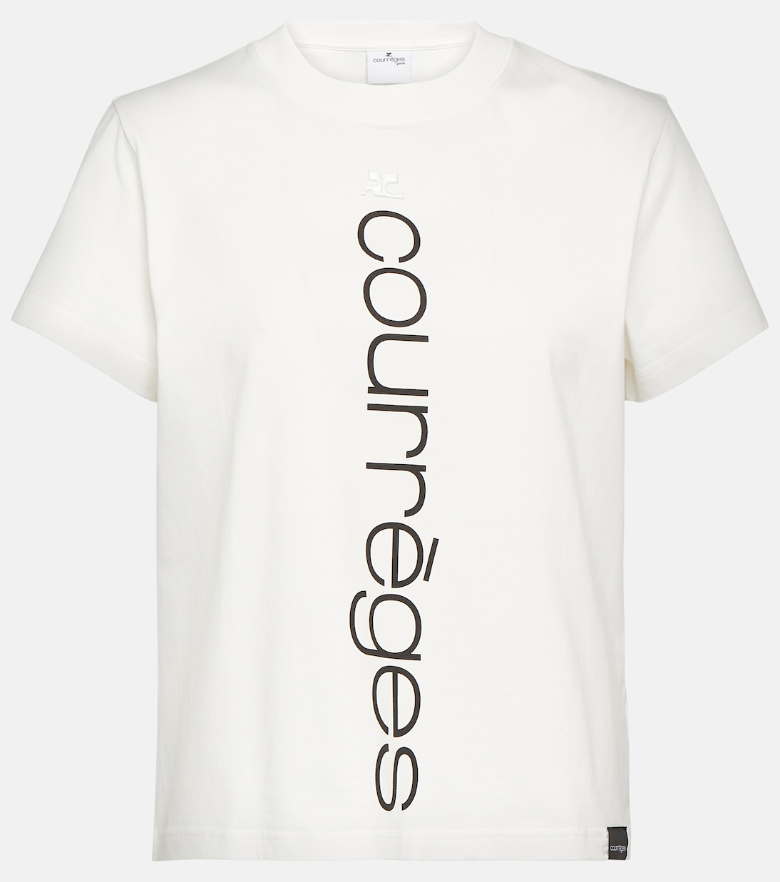 Logo printed cotton T-shirt | Courrèges