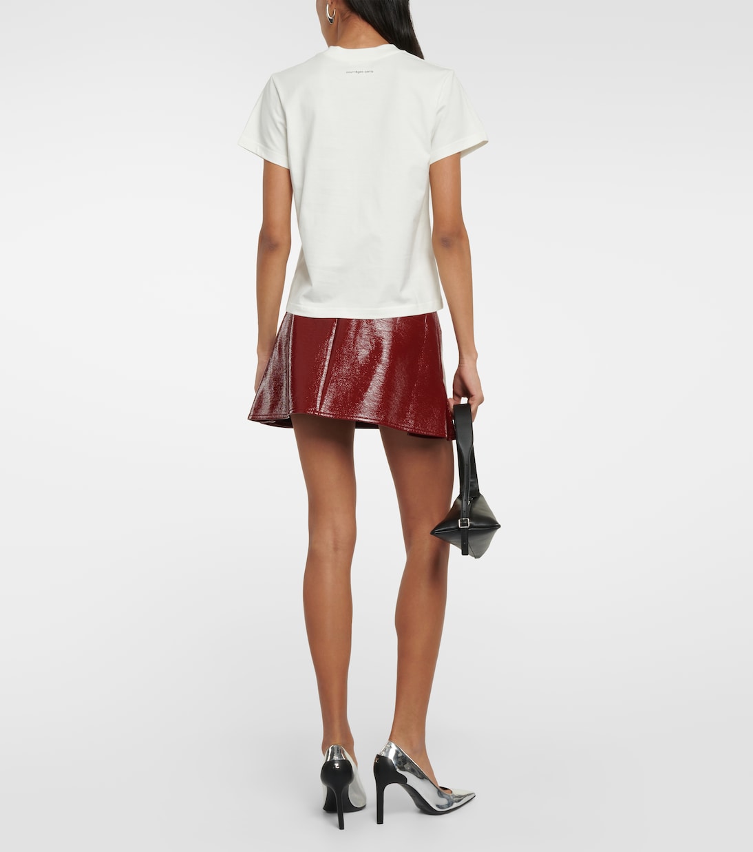 Logo printed cotton T-shirt | Courrèges