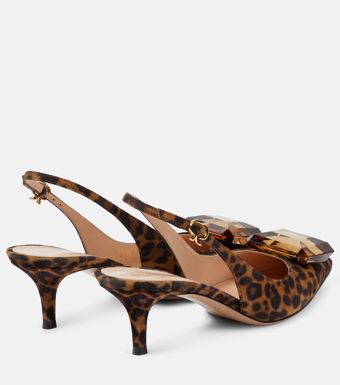 Jaipur embellished suede slingback pumps | Gianvito Rossi