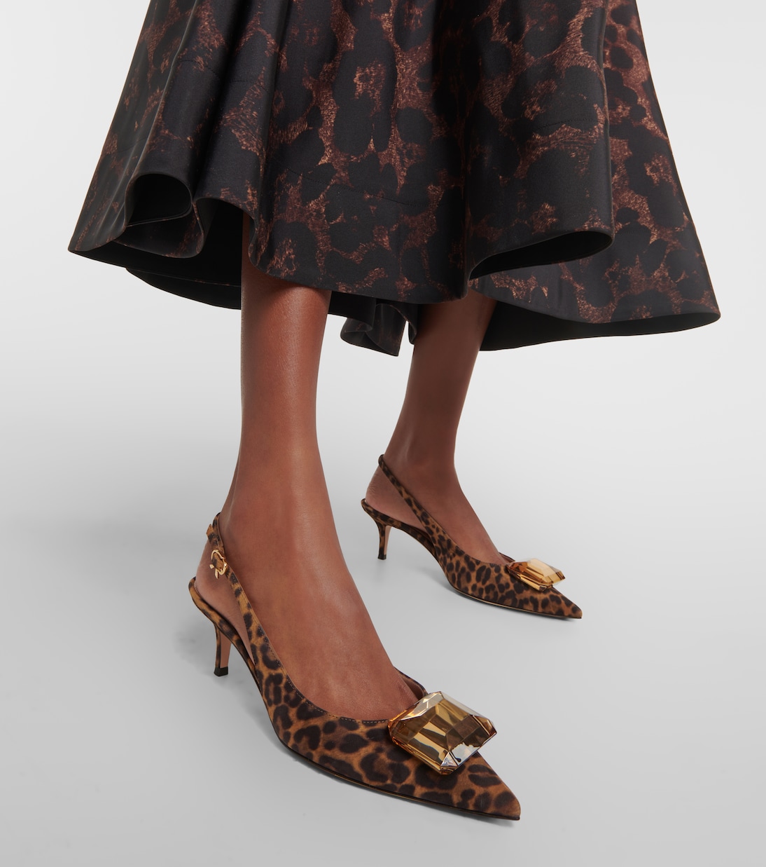 Jaipur embellished suede slingback pumps | Gianvito Rossi