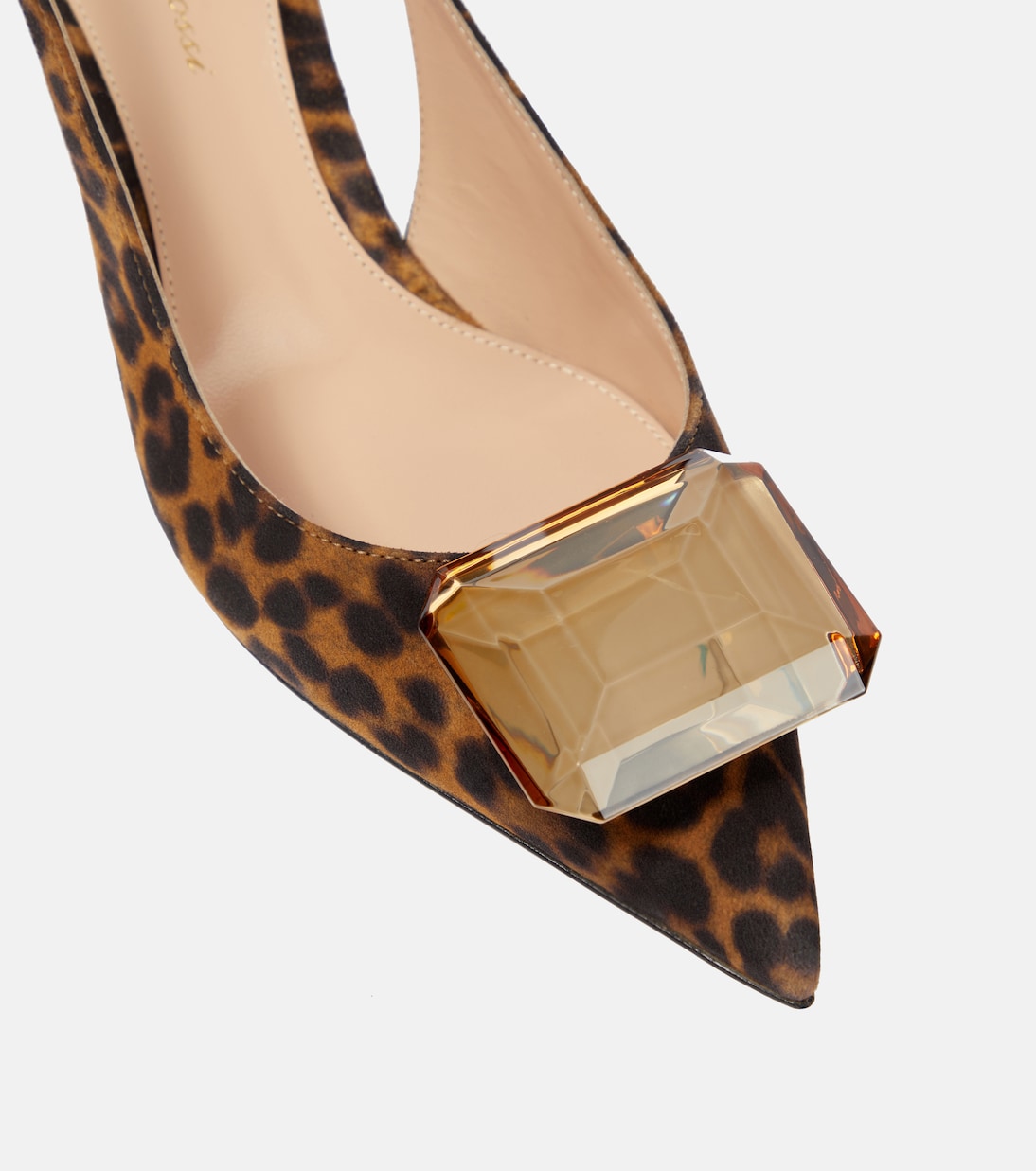 Jaipur embellished suede slingback pumps | Gianvito Rossi