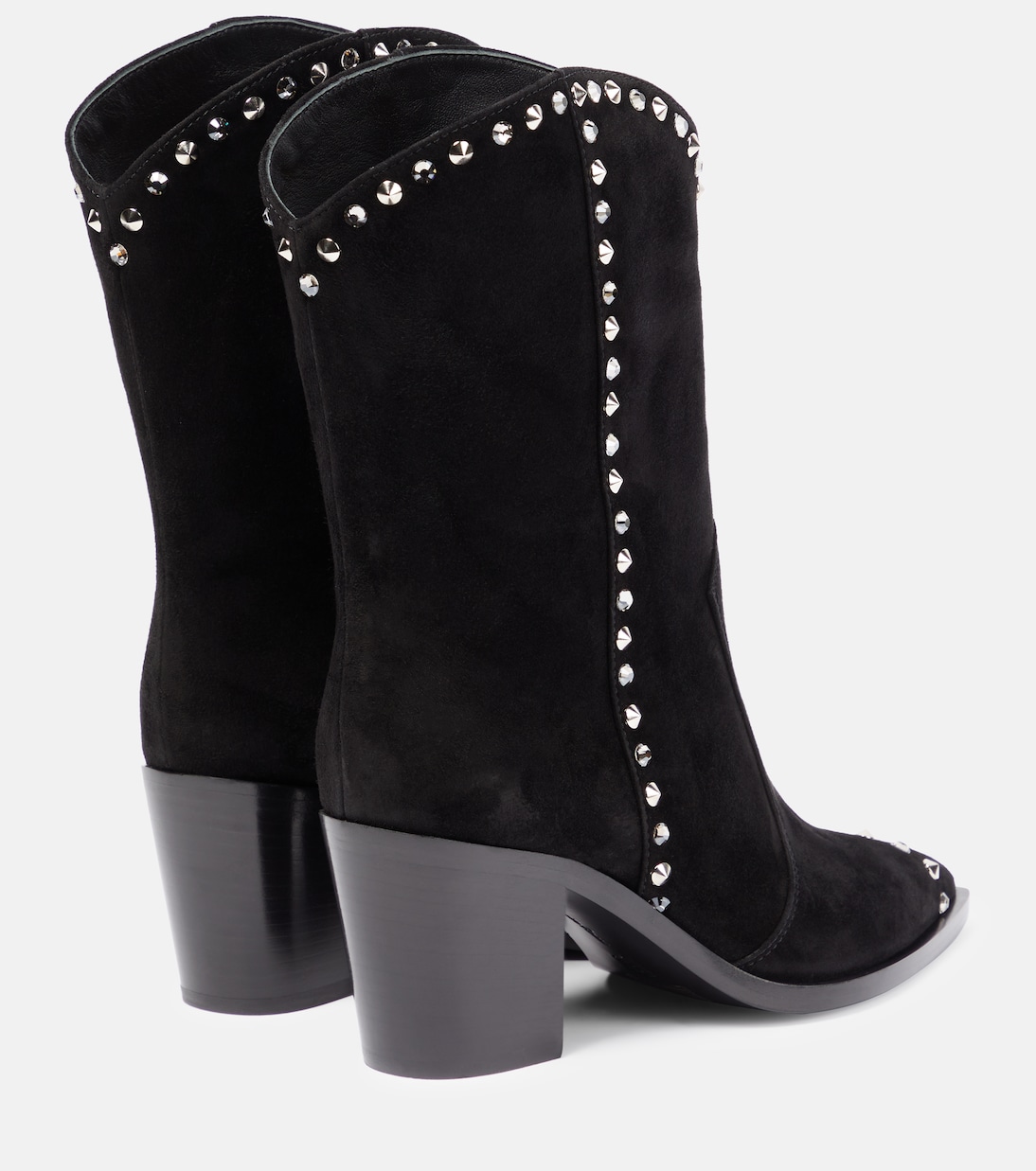 Verzierte Westernstiefel Denver aus Veloursleder | Gianvito Rossi