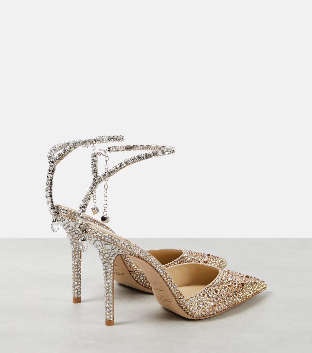 Verzierte Pumps Saeda 100 aus Satin | Jimmy Choo