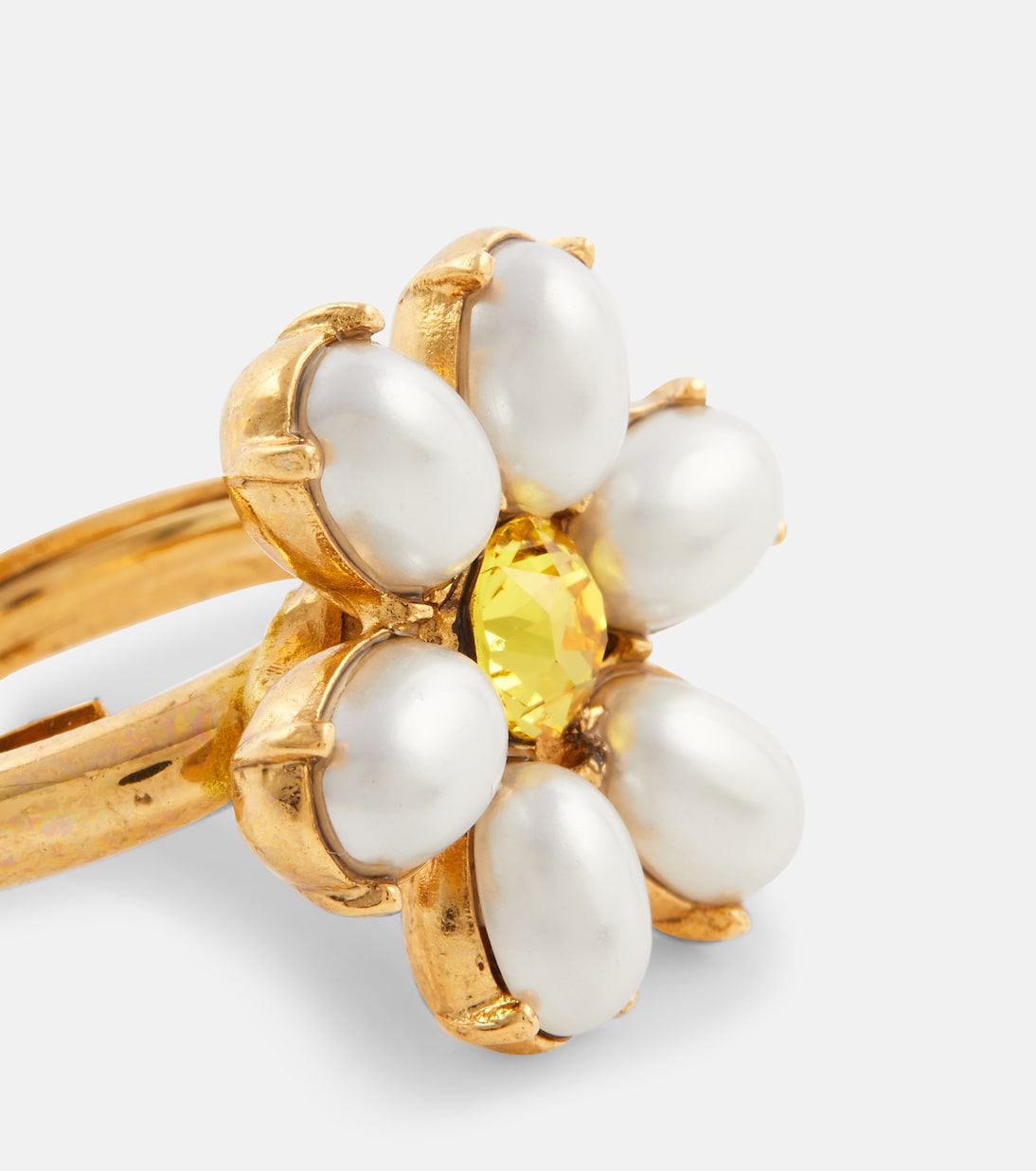 Anillo Daisy con perlas sintéticas | Oscar de la Renta