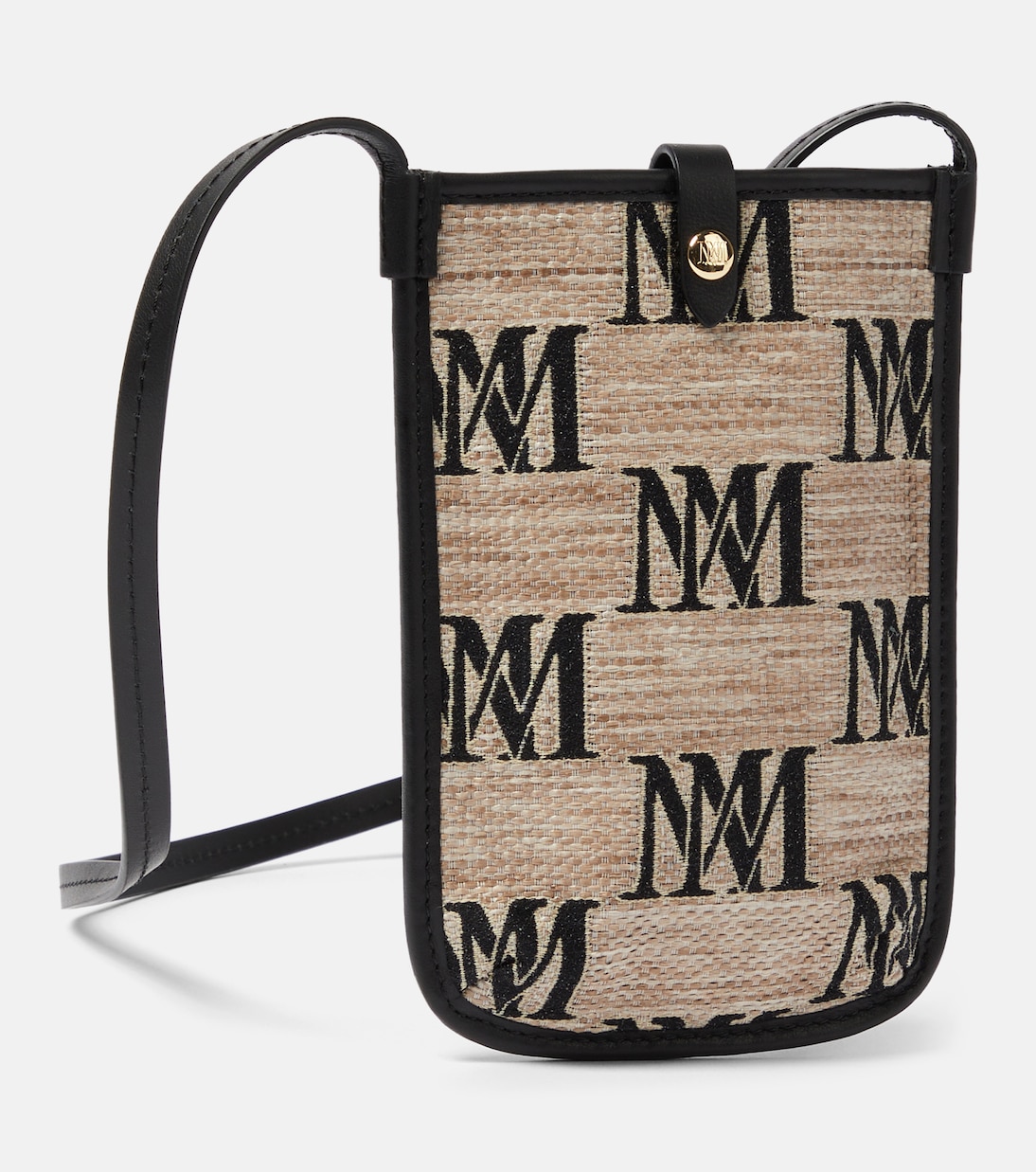 Borsa porta smartphone Phony in canvas con pelle | Max Mara