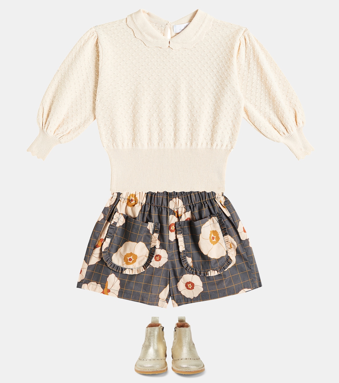 Isabella floral cotton shorts | C'era Una Volta