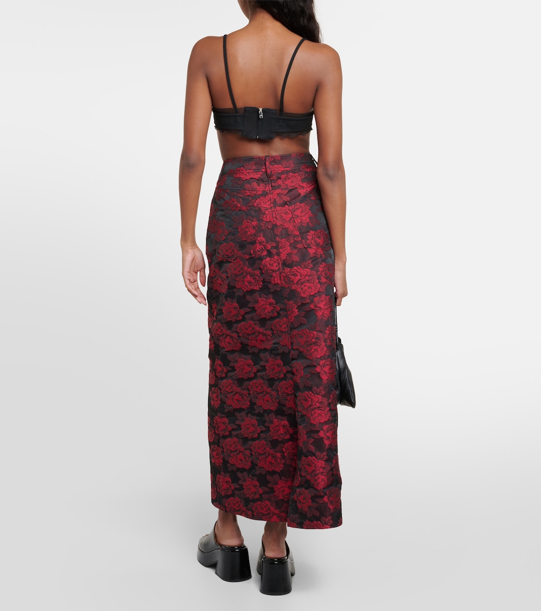 Floral jacquard maxi skirt | Ganni