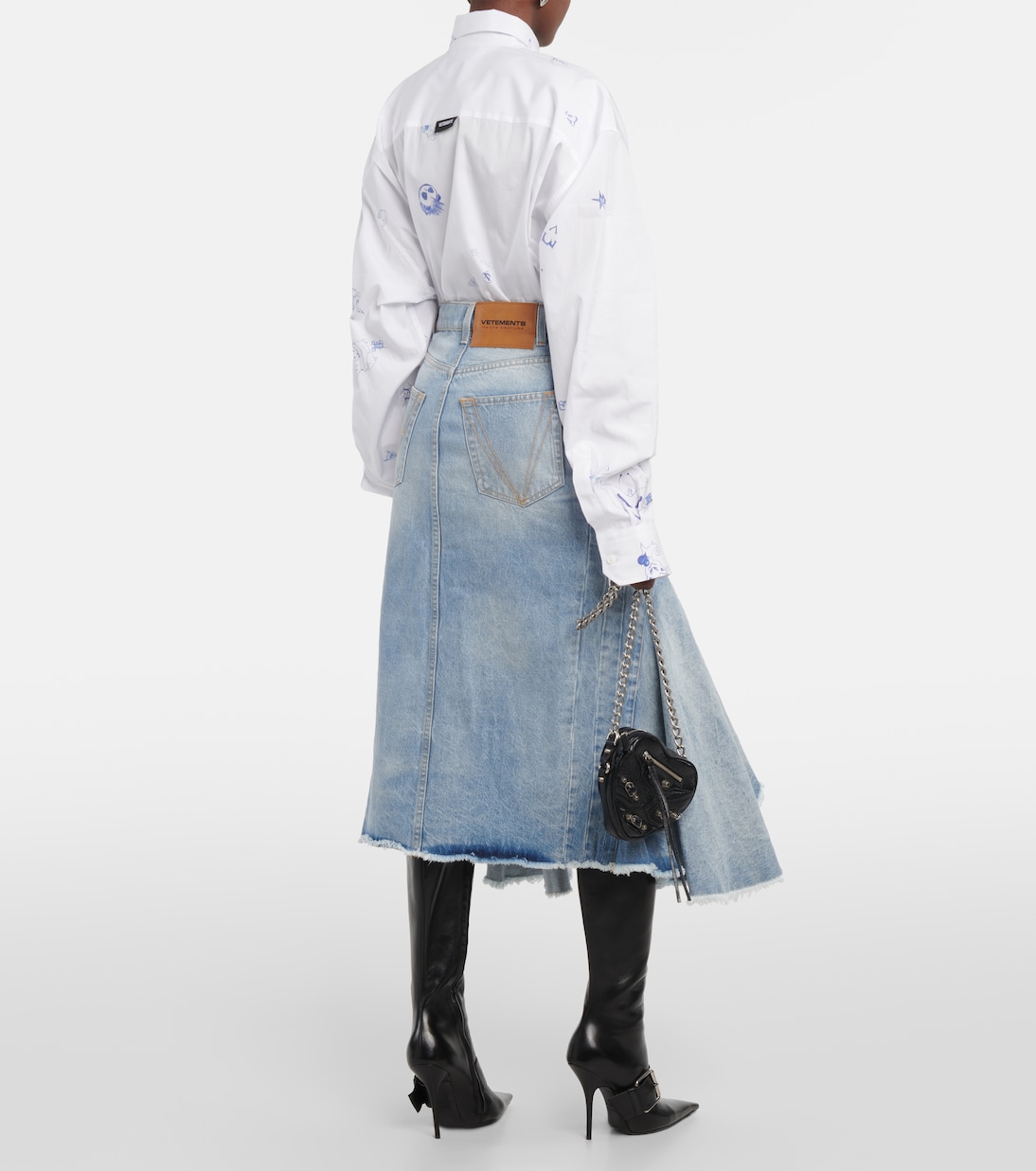 Falda midi de denim | Vetements